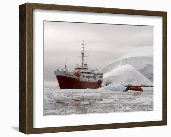 Antarctic Dream Ship, Paradise Bay, Antarctic Peninsula, Antarctica, Polar Regions-Sergio Pitamitz-Framed Photographic Print