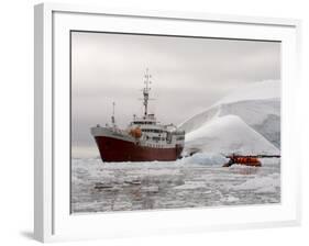 Antarctic Dream Ship, Paradise Bay, Antarctic Peninsula, Antarctica, Polar Regions-Sergio Pitamitz-Framed Photographic Print