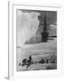 Antarctic Expedition of Robert Scott on Ice with Ship "Terra Nova" Anchored in Background-null-Framed Photographic Print