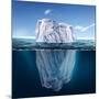 Antarctic Iceberg in the Ocean. Beautiful Polar Sea Background.-Sergey Nivens-Mounted Art Print