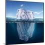 Antarctic Iceberg in the Ocean. Beautiful Polar Sea Background.-Sergey Nivens-Mounted Art Print
