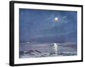 Antarctic Moon-null-Framed Art Print