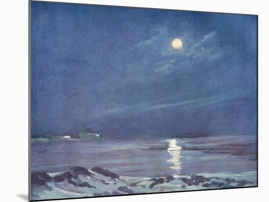 Antarctic Moon-null-Mounted Art Print