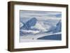 Antarctic Peninsula, Antarctica, Damoy Point. Gentoo penguin, mountain landscape.-Yuri Choufour-Framed Photographic Print