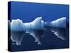 Antarctic Peninsula, Paradise Harbour, Icebergs Colours and Shapes at the Chilean Base in Paradise -Mark Hannaford-Stretched Canvas