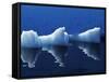 Antarctic Peninsula, Paradise Harbour, Icebergs Colours and Shapes at the Chilean Base in Paradise -Mark Hannaford-Framed Stretched Canvas