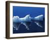 Antarctic Peninsula, Paradise Harbour, Icebergs Colours and Shapes at the Chilean Base in Paradise -Mark Hannaford-Framed Photographic Print