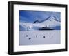 Antarctic Peninsula, Port Lockroy, Gentoo Penguins and Cruise Ship Clipper Adventurer, Antarctica-Allan White-Framed Photographic Print