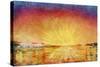 Antarctic Sunset, Admiralty Inlet, Joinville Land, February 1902-null-Stretched Canvas