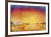 Antarctic Sunset, Admiralty Inlet, Joinville Land, February 1902-null-Framed Giclee Print