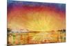 Antarctic Sunset, Admiralty Inlet, Joinville Land, February 1902-null-Mounted Giclee Print