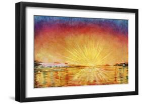 Antarctic Sunset, Admiralty Inlet, Joinville Land, February 1902-null-Framed Giclee Print