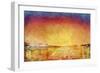 Antarctic Sunset, Admiralty Inlet, Joinville Land, February 1902-null-Framed Giclee Print