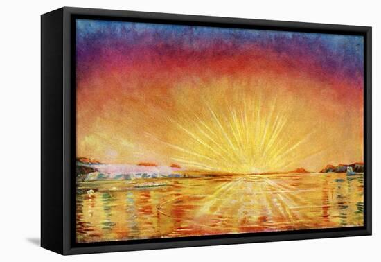 Antarctic Sunset, Admiralty Inlet, Joinville Land, February 1902-null-Framed Stretched Canvas