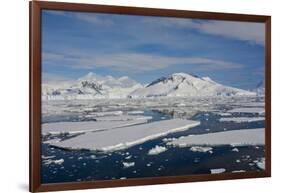 Antarctica. Antarctic Circle. Adelaide Island. the Gullet. Ice Floes-Inger Hogstrom-Framed Photographic Print