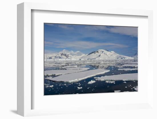 Antarctica. Antarctic Circle. Adelaide Island. the Gullet. Ice Floes-Inger Hogstrom-Framed Photographic Print