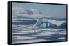 Antarctica. Antarctic Circle. the Gullet. Iceberg and Ice Floes-Inger Hogstrom-Framed Stretched Canvas