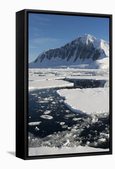 Antarctica. Antarctic Peninsula. the Gullet. Ice Floes and Brash Ice-Inger Hogstrom-Framed Stretched Canvas