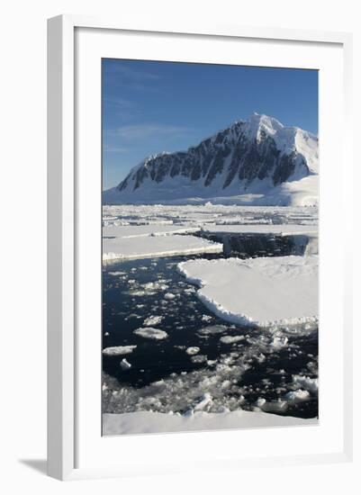 Antarctica. Antarctic Peninsula. the Gullet. Ice Floes and Brash Ice-Inger Hogstrom-Framed Photographic Print