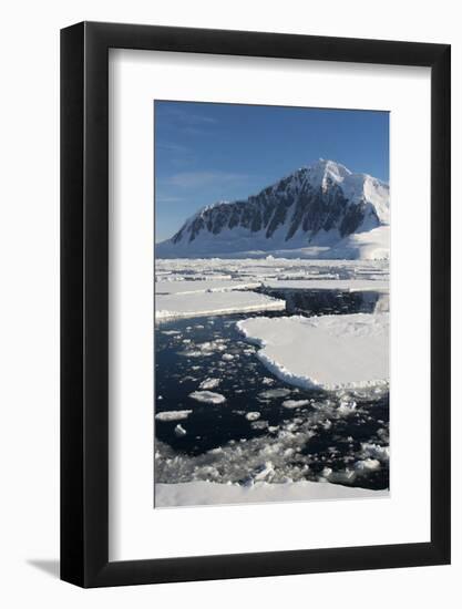 Antarctica. Antarctic Peninsula. the Gullet. Ice Floes and Brash Ice-Inger Hogstrom-Framed Photographic Print