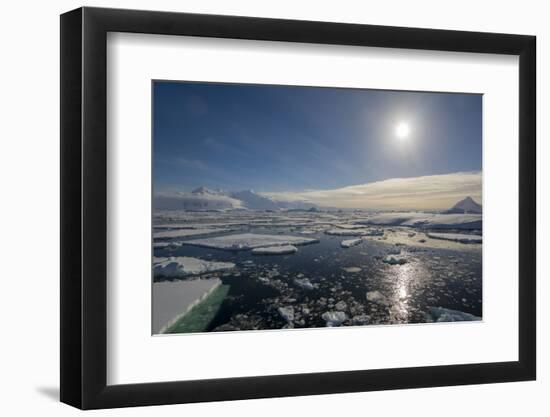 Antarctica. Antarctic Peninsula. the Gullet. Ice Floes and Brash Ice-Inger Hogstrom-Framed Photographic Print