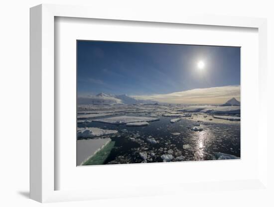 Antarctica. Antarctic Peninsula. the Gullet. Ice Floes and Brash Ice-Inger Hogstrom-Framed Photographic Print