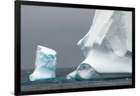 Antarctica. Bransfield Strait. Iceberg under Stormy Skies-Inger Hogstrom-Framed Photographic Print