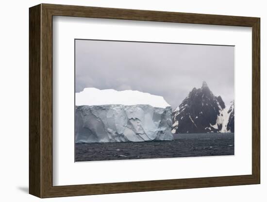 Antarctica. Bransfield Strait. Iceberg under Stormy Skies-Inger Hogstrom-Framed Photographic Print