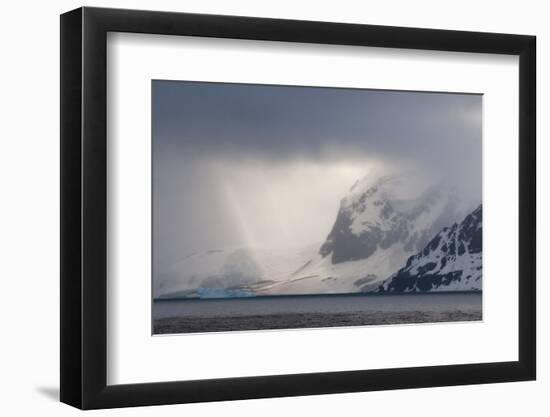 Antarctica. Bransfield Strait. Iceberg under Stormy Skies-Inger Hogstrom-Framed Photographic Print