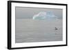Antarctica. Charlotte Bay. Antarctic Shag and an Iceberg-Inger Hogstrom-Framed Photographic Print