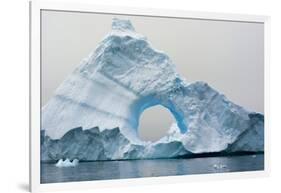 Antarctica. Charlotte Bay. Giant Iceberg with a Hole-Inger Hogstrom-Framed Photographic Print