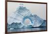 Antarctica. Charlotte Bay. Giant Iceberg with a Hole-Inger Hogstrom-Framed Photographic Print