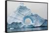 Antarctica. Charlotte Bay. Giant Iceberg with a Hole-Inger Hogstrom-Framed Stretched Canvas