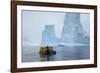 Antarctica. Charlotte Bay. Zodiac Cruising around Icebergs-Inger Hogstrom-Framed Photographic Print
