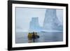 Antarctica. Charlotte Bay. Zodiac Cruising around Icebergs-Inger Hogstrom-Framed Photographic Print