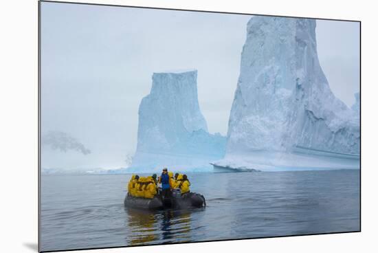 Antarctica. Charlotte Bay. Zodiac Cruising around Icebergs-Inger Hogstrom-Mounted Photographic Print