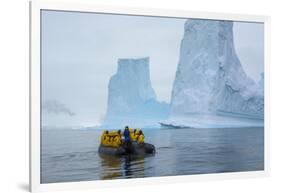 Antarctica. Charlotte Bay. Zodiac Cruising around Icebergs-Inger Hogstrom-Framed Photographic Print