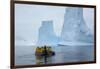 Antarctica. Charlotte Bay. Zodiac Cruising around Icebergs-Inger Hogstrom-Framed Photographic Print