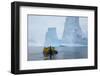 Antarctica. Charlotte Bay. Zodiac Cruising around Icebergs-Inger Hogstrom-Framed Photographic Print