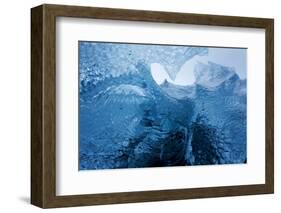 Antarctica, Cuverville Island, Close-up of scalloped surface of melting iceberg.-Paul Souders-Framed Photographic Print