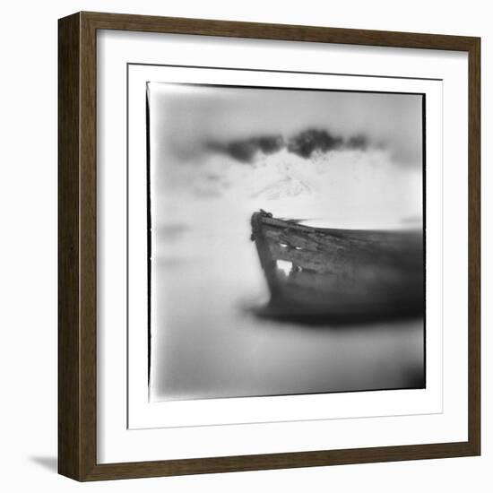 Antarctica, Deception Island, Abandoned wooden skiff at Whalers Cove.-Paul Souders-Framed Photographic Print