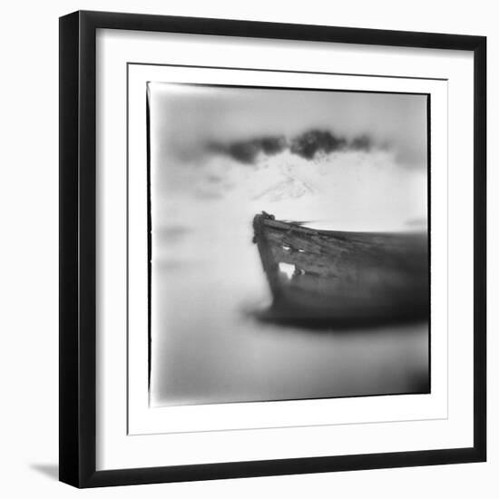 Antarctica, Deception Island, Abandoned wooden skiff at Whalers Cove.-Paul Souders-Framed Photographic Print