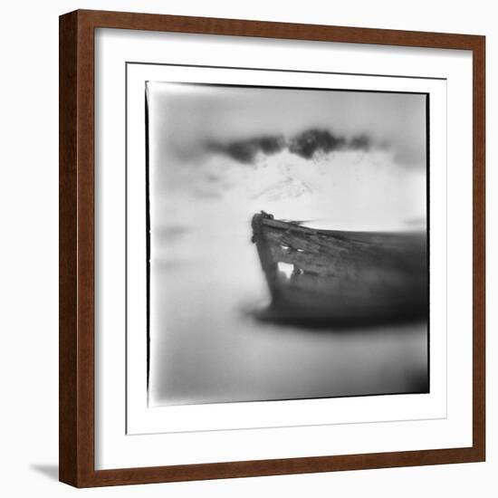 Antarctica, Deception Island, Abandoned wooden skiff at Whalers Cove.-Paul Souders-Framed Photographic Print