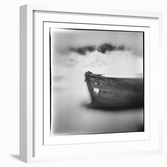 Antarctica, Deception Island, Abandoned wooden skiff at Whalers Cove.-Paul Souders-Framed Photographic Print