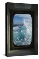 Antarctica, Drake Passage. Window view of waves.-Yuri Choufour-Stretched Canvas