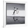 Antarctica. Gentoo Penguins Standing on Sea Ice with Reflection-Janet Muir-Framed Photographic Print