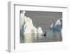 Antarctica. Gerlache Strait. Crabeater Seal and an Iceberg-Inger Hogstrom-Framed Photographic Print