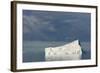 Antarctica. Gerlache Strait. Iceberg and Cloudy Skies-Inger Hogstrom-Framed Photographic Print