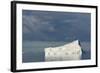 Antarctica. Gerlache Strait. Iceberg and Cloudy Skies-Inger Hogstrom-Framed Photographic Print