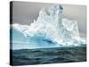 Antarctica, large iceberg, blue ice-George Theodore-Stretched Canvas